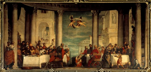 パリサイ人シモンの家での食事」 絵画：パオロ・ヴェロネーゼ (1528-1588)