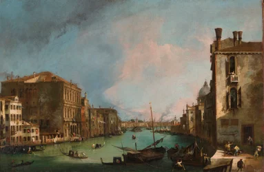 "Le grand Canal a Venise, Italie" （ヴェネツィアの大運河） Peinture de Giovanni Antonio Canal (Canaletto) (1697-1768) Dim 65,5x97,5 cm Oil on canvas 1723 State Art Gallery, Dresde