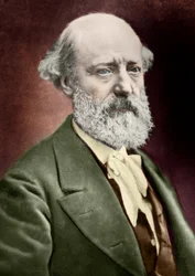 建築家ウジェーヌ・ヴィオレ・ル・デュック（ヴィオレ＝ル＝デュック）（1814-1879）の肖像。