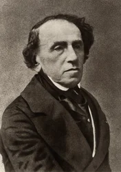 ジャコモ・マイヤベーア（1791-1864）（ヤコブ・リーブマン・ビール）パリに定住し、フランス・グランド・オペラの第一人者としての地位を確立したドイツの作曲家（モノクロ写真）