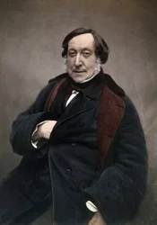 Gioachino (Antonio) Rossini (1792-1868) イタリアの作曲家、Nadarによる写真後