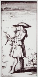 L.L. de Vallemont の「La Physique Occulte」の占い棒、19 世紀後半に出版された「History of Magic」に描かれている (litho)