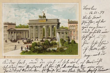 ベルリン、ブランデンブルグ門（カラーリトグラフ