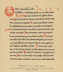 カルミナ・ブラーナのページ（カラーリトグラフ）