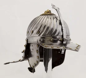 Zischägge、c.1620-25（鋼、鉄、真ちゅう、皮革）