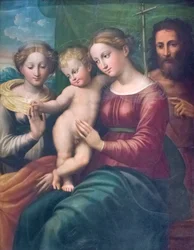 The mystical marriage of St Catherine (oil on wood panel)   1460479   ja       japanese Successfully Translated  Original: View, from the east end, of the interior of Bath Abbey, with congregation Translat: View, from the east end, of the interior of Bath 