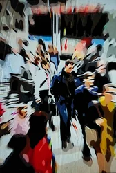 群衆の中の男