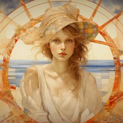 気まぐれなエレガンスミュシャの夢の中のアリス、クラシックな壁飾り