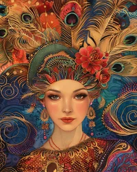 アレックス・グレイ風のゴージャスな女性、キャンバス＆壁掛けフレーム オンデマンド プリント