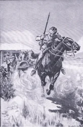 偵察隊員の逃避行（Harmsworth Bros Limited発行「After Pretoria: The Guerilla War」より