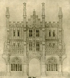 建築図面：イーストフロント、1833-1834、1906。