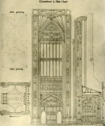 建築図面：反礼拝堂の区画、1833-1834、1906。