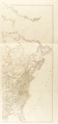 北アメリカ大陸内陸部における新発見のすべてを示す地図