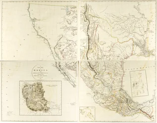 メキシコと隣接州の新しい地図
