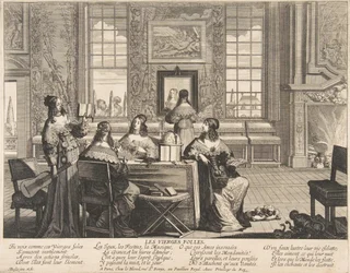 愚かな処女の会話、ca。 1635年。