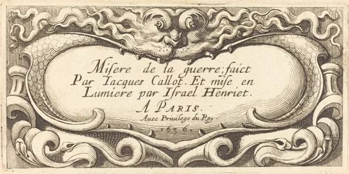 カロットの「戦争の小さな悲惨」のタイトルページ