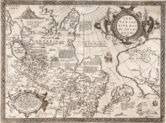 『世界劇場』よりロシア地図、1598年