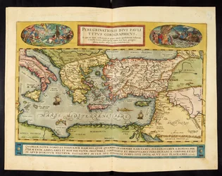ローマ帝国の地図、Theatrvm Orbis Terrarvm、Abraham Ortelius、アントワープ