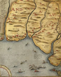 アンダルシアのパロス港（アブラハム・オルテリウスの『Theatrum Orbis Terrarum』より