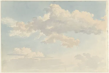 青い空を背景に雲