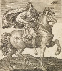 馬に乗った十二カエサルのウィテリウス、c1565-1587。