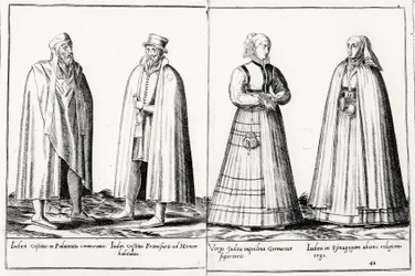 ケルンで出版された「Omnium Poene Gentium Imagines」に掲載された16世紀のユダヤ人の衣服