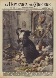 リボルノで野蛮な襲撃の最中、幼稚園のGiosue Borsiからの修道女、リードした後？