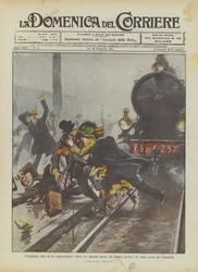 駅長の勇敢な行動、彼は電車が彼らの上を走ろうとしている間、プラットフォームに立っている3人を救出します