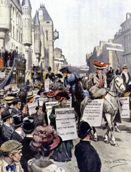 1908年9月にロンドンで行われたデモ