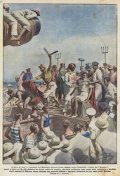 赤道通過時のヨーク公、レナウン号に乗ってオーストラリアに向かう途中