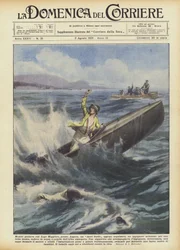 アンジェラ近くのマッジョーレ湖で運転しているときに、新しく購入した船外機ですか？