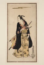 俳優・初代市川門之助（カラー木版画