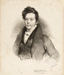 作曲家オーギュスト・マチュー・パンセロンの肖像 1796-1859, 1832.