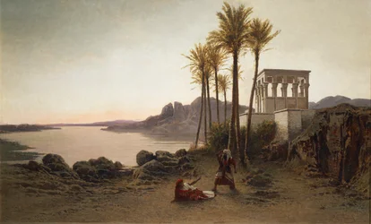 ジュゼッペ・ヴェルディの「アイーダ」のシーン、アキレス・フォルミス（1832-1906）の絵画、イタリア