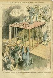 Achille Lemot (1846-1909)によるイラスト（Le Pelerin, 21/04/07） - 生命のための闘い - 社会主義、過激な社会主義 - 動物化