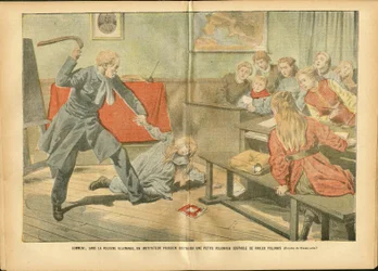 Le Pelerinに掲載されたAchille Lemot（1846-1909）のイラスト、02/12/06 - 教育、ポーランド、ペナルティ - 教師