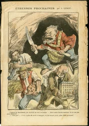 Achille Lemot (1846-1909)のイラスト（Le Pelerin, 07/01/06） - 次の他人 - 農業, 集団主義, 社会主義 - 労働者, 農民, 農民 - 鬼・食う・呑む, 動物化