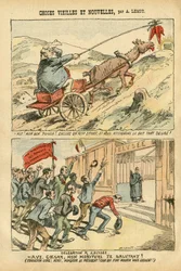 アシール・ルモ（1846-1909）のイラスト（ル・ペレラン紙、20/10/07） - 古いものと新しいもの - エリゼ、社会主義、大臣 - Jaures Jean, Ane - Portfolio