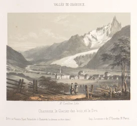 氷河のあるエギーユ・ド・ビオナセの眺め Aiguille et Glacier de Bionnassay (オブジェクトのタイトル) シャモニー・モンブランの記憶（連載タイトル） Museum du Mont-Blanc (オブジェクトのシリーズ タイトル)