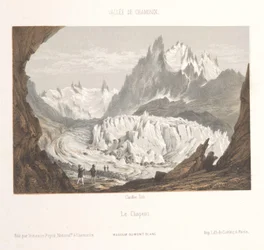 Les Bois と Les Tines の Mer-de-Glace 氷河の眺め Claciers des Bois, depuis les Tines (オブジェクトのタイトル) シャモニー・モンブランの記憶（連載タイトル） モンブラン美術館（シリーズタイトル）