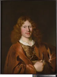 幻想的な衣装を着た男の肖像 ヘンドリック・フフト（1617-1678）と思われる 1644-66年頃（油彩・パネル）