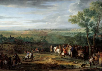1673年6月、ルース14世からマーストリヒト（現在のマーストリヒト市）前のキャンプに到着。アダム・フランソワ・ファン・デル・ミューレン（1632-1690）の絵