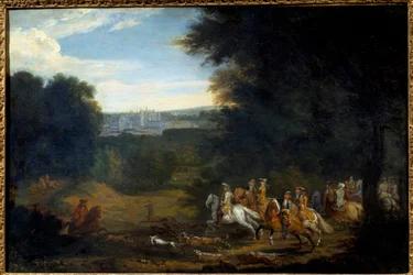 ルイXIVは狩りをしています。 Adam Francois Van DerMeulenによる絵画