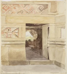 廃墟の宮殿、ミトラ 1894 （水彩画