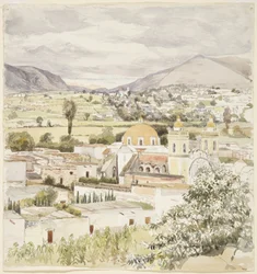 メキシコ・トラスカラの町 1894（水彩画