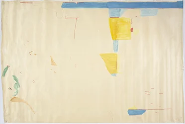 メキシコ、チチェン・イッツァ、ジャガーの上部神殿、東壁、中央パネルからの絵画のトレース（透明水彩、グラファイト