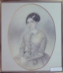 レオポルディンユーゴーの死後の肖像（1824-43）1847（デッサン）
