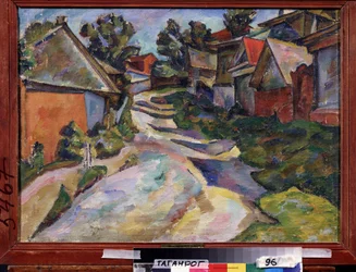 田舎道（田舎道）。 アドルフ・イスラエルヴィッチ・ミルマン（1886-1930）による絵画、キャンバスに油彩
