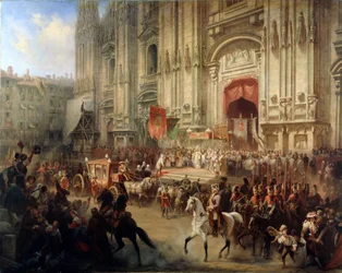 1850年代の1799年4月にミラノでアレクサンドルスボーロフ元帥の式典レセプション