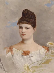 Ottilie Schneitt von Schwarzenfeldの肖像 裏のラベルによると